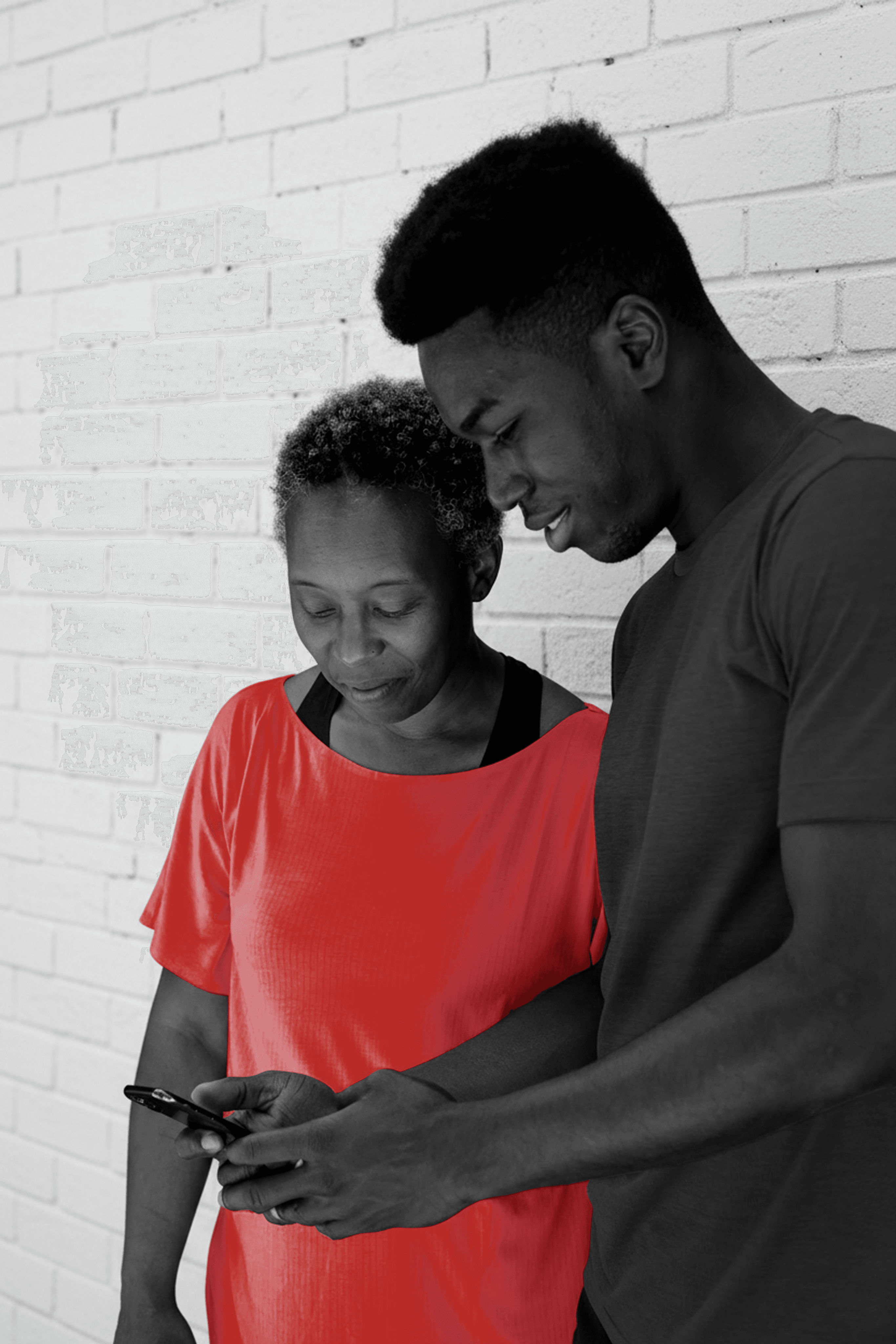 People using mobile service